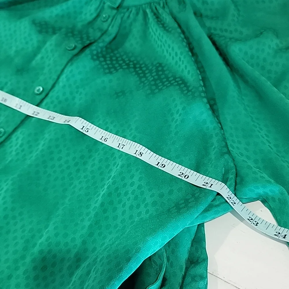 KATE SPADE Beryl Green Fluid Jacquard Printed Regular Fit Midi Dress - Picture 3 of 6